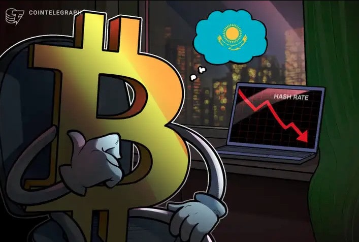Kazakhstan tắt internet khiến tỷ lệ băm Bitcoin giảm 14%